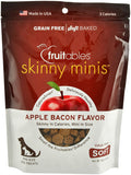 Fruitables Skinny Minis, 12 oz - Soft Baked Dog Treats - VETAB - Apple Bacon - 1