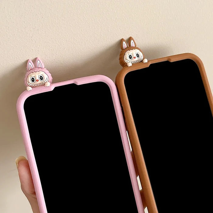 Funny 3D Cartoon LaBubu Monsters Toy Phone Case PhoneShells