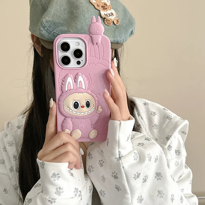 Funny 3D Cartoon LaBubu Monsters Toy Phone Case PhoneShells