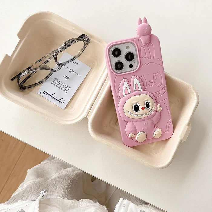 Funny 3D Cartoon LaBubu Monsters Toy Phone Case PhoneShells