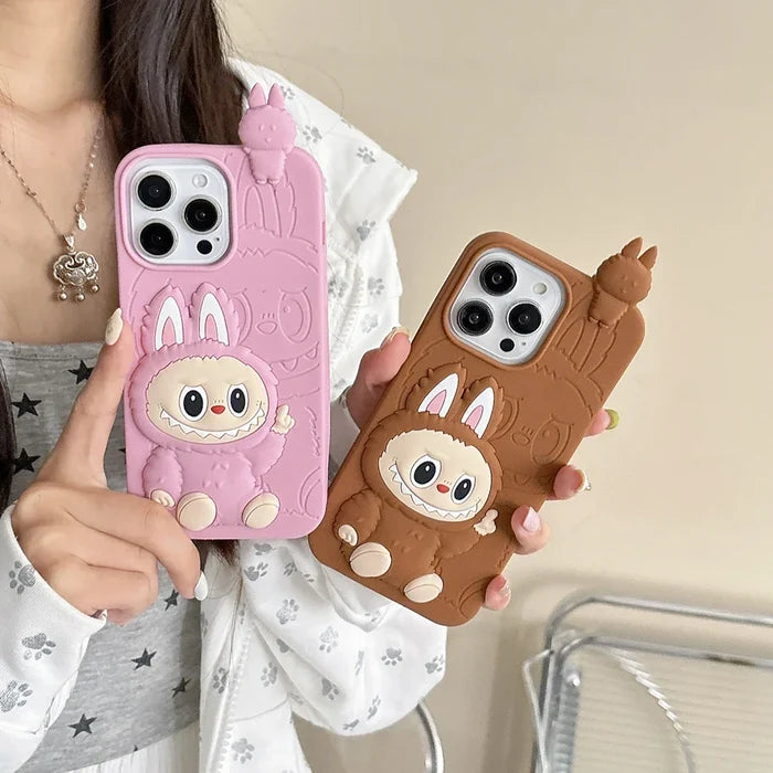Funny 3D Cartoon LaBubu Monsters Toy Phone Case PhoneShells