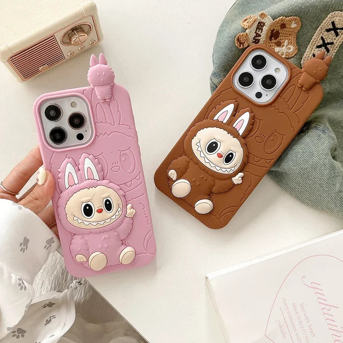 Funny 3D Cartoon LaBubu Monsters Toy Phone Case PhoneShells