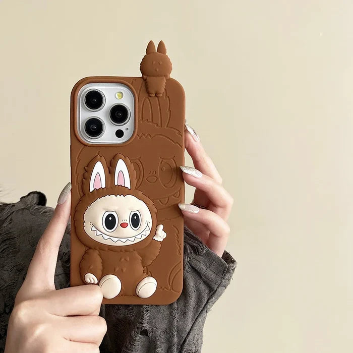 Funny 3D Cartoon LaBubu Monsters Toy Phone Case PhoneShells
