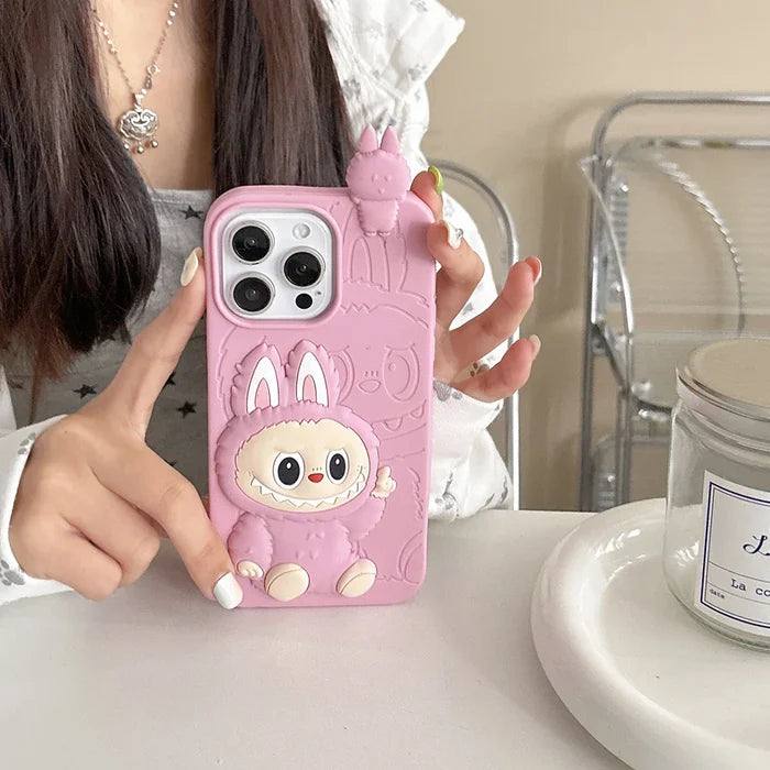 Funny 3D Cartoon LaBubu Monsters Toy Phone Case PhoneShells