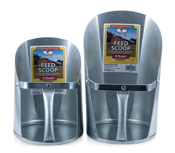 Galvanized Feed Scoops - BEQ3 - 3 quart - 3