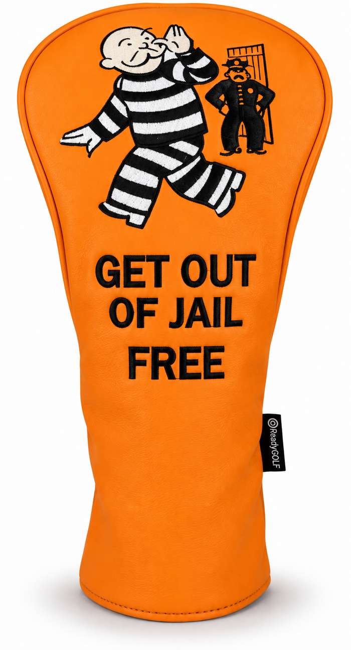 Get Out of Jail Free Embroidered Driver Headcover by ReadyGOLF ReadyGOLF LLC