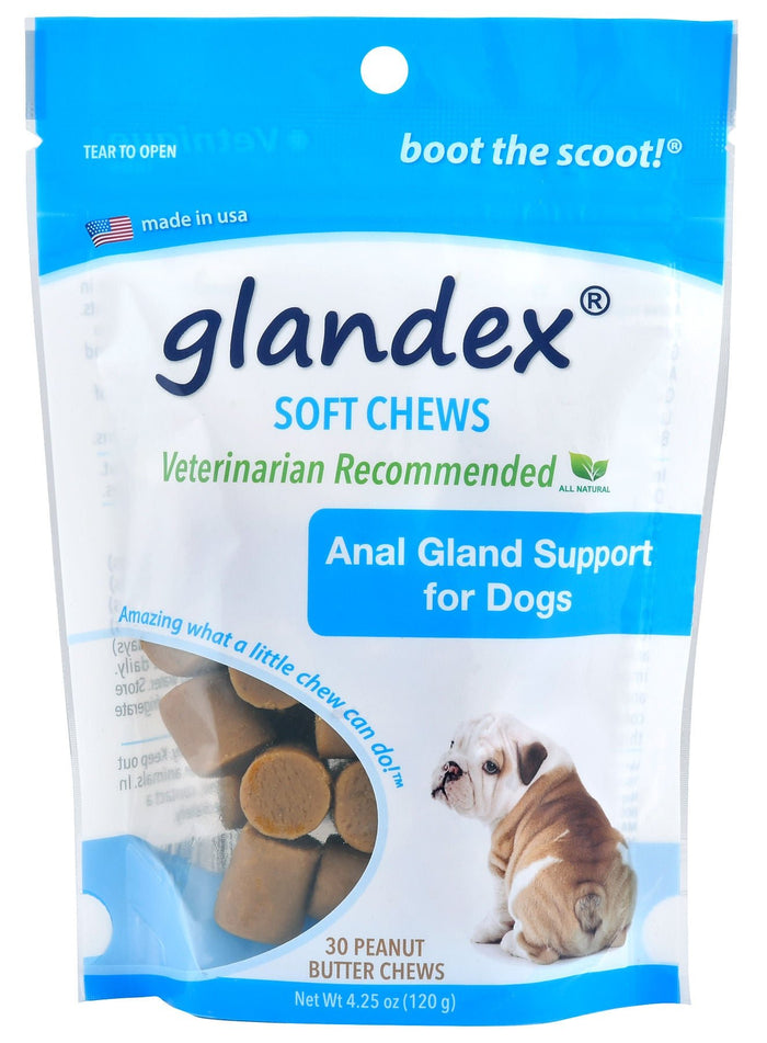 Glandex Soft Chews for Dogs, Peanut Butter - VQLA1 - 30 count - 1