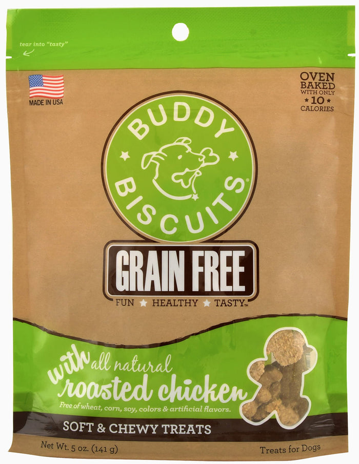 Grain Free Buddy Biscuits, Soft and Chewy Treats, 5 oz - 7CAG - Chicken - 9