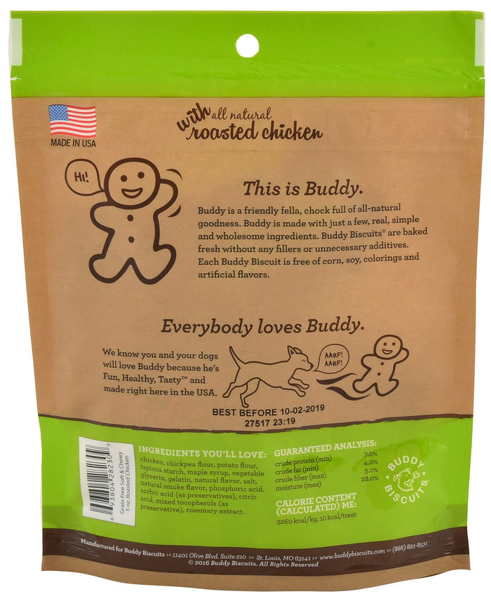 Grain Free Buddy Biscuits, Soft and Chewy Treats, 5 oz - 7CAG - Chicken - 10