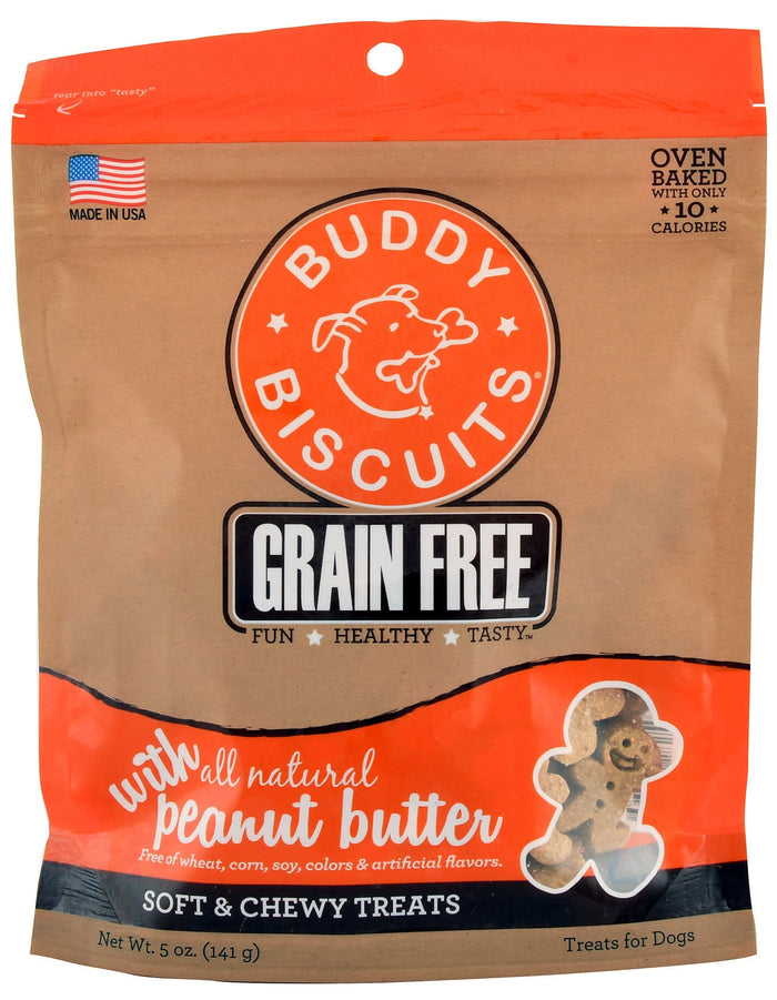 Grain Free Buddy Biscuits, Soft and Chewy Treats, 5 oz - 7CAH - Peanut Butter - 11