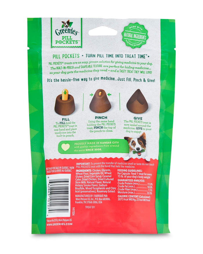 Greenies Pill Pockets for Capsules for Dogs, 30 ct - 2PPG - Chicken - 6