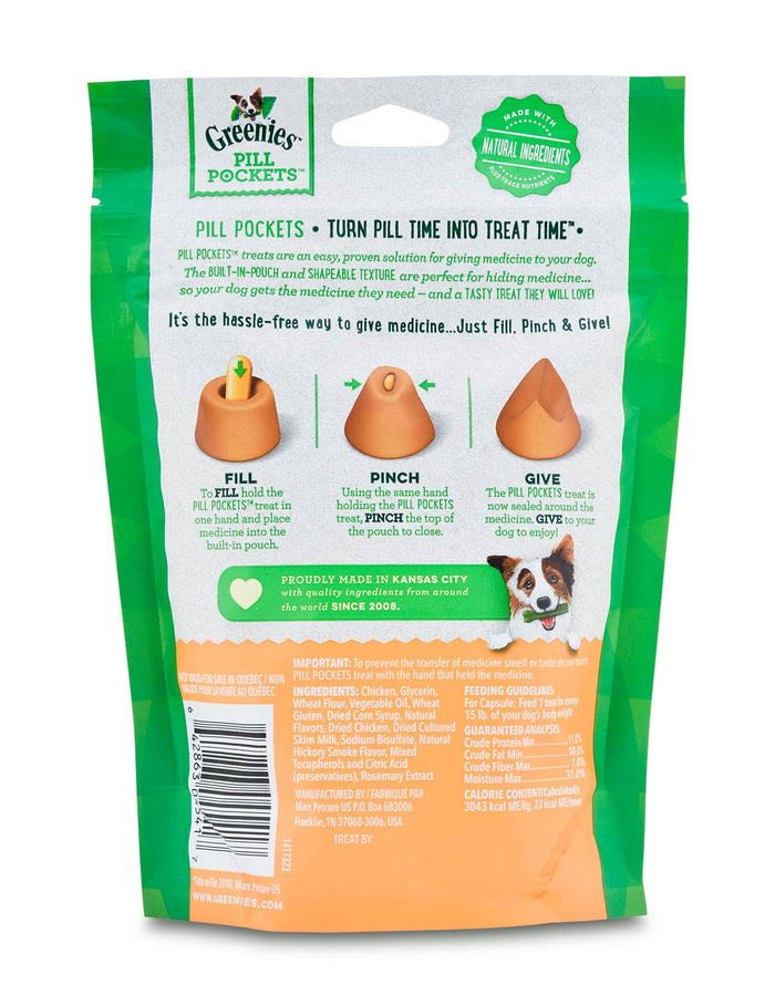 Greenies Pill Pockets for Capsules for Dogs, 30 ct - 2PPG - Chicken - 8