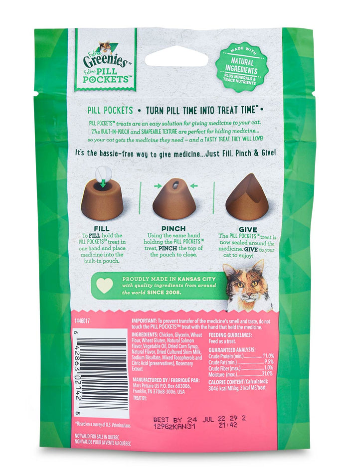 Greenies Pill Pockets for Cats, 45 ct - 2PPI - Salmon - 2