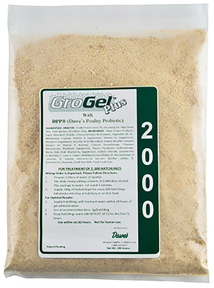 GroGel Plus with DPP Poultry Hatchling Supplement - MCHG2 - 2000 dose pkt - 4
