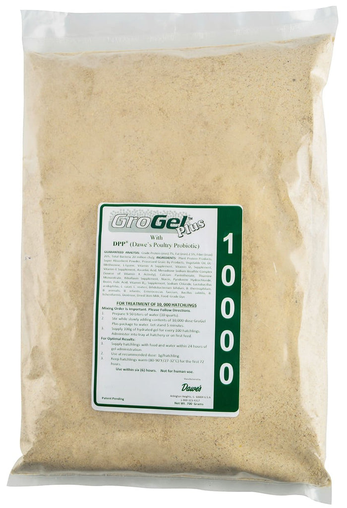 GroGel Plus with DPP Poultry Hatchling Supplement - MCHG3 - 5000 dose pkt - 6