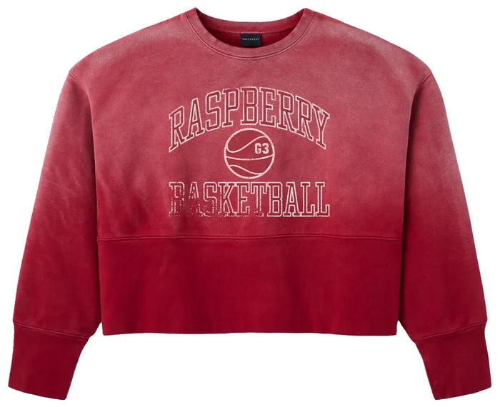 GV Gallery Raspberry Hills BBall Crewneck Washed Red