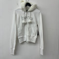 GV Gallery Raspberry Hills White Pom Pom Zip Up