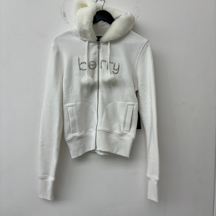 GV Gallery Raspberry Hills White Pom Pom Zip Up
