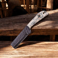 Handmade Bull Cutter Knife with High Carbon Steel Blade & Epoxy Resin Handle cskforged