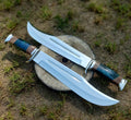 Handmade D2 Steel Mirror Polish Heavy Duty Camping Knife cskforged