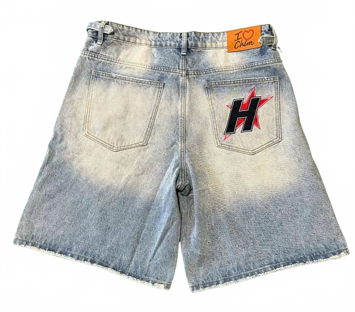 HAPPY MEMORIES DON'T DIE HMDD 'H-STAR CRYSTAL' JORT SHORTS