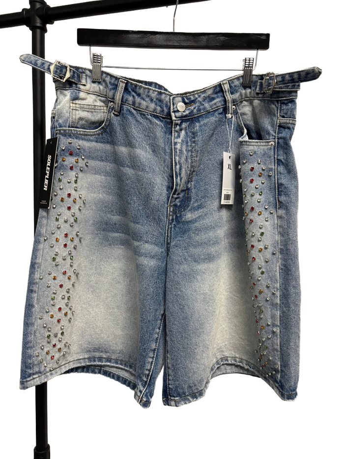 HAPPY MEMORIES DON'T DIE HMDD 'H-STAR CRYSTAL' JORT SHORTS