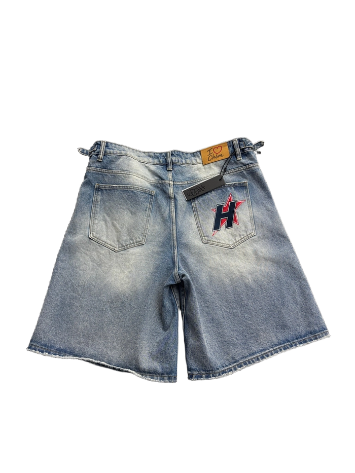 HAPPY MEMORIES DON'T DIE HMDD 'H-STAR CRYSTAL' JORT SHORTS