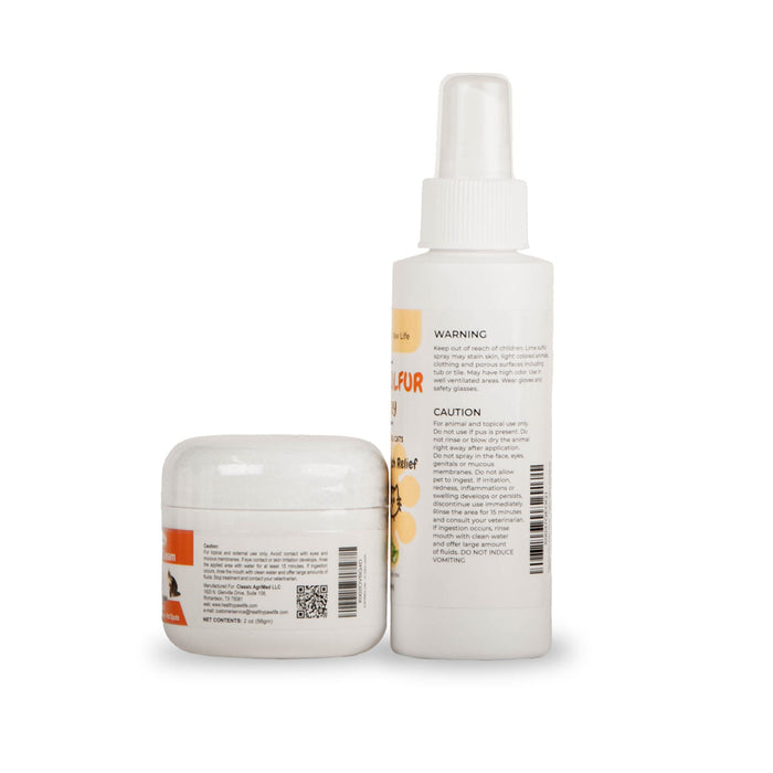 Healthy Paw Life's Bundle of Lime Sulfur Spray (4 oz) and Lime Sulfur Cream (2 oz) - HP2J - 2