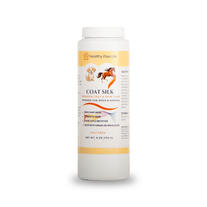 Healthy Paw Life's COAT SILK, Canine And Equine Dry Powder, 6 oz - HP2G - 6oz - 1