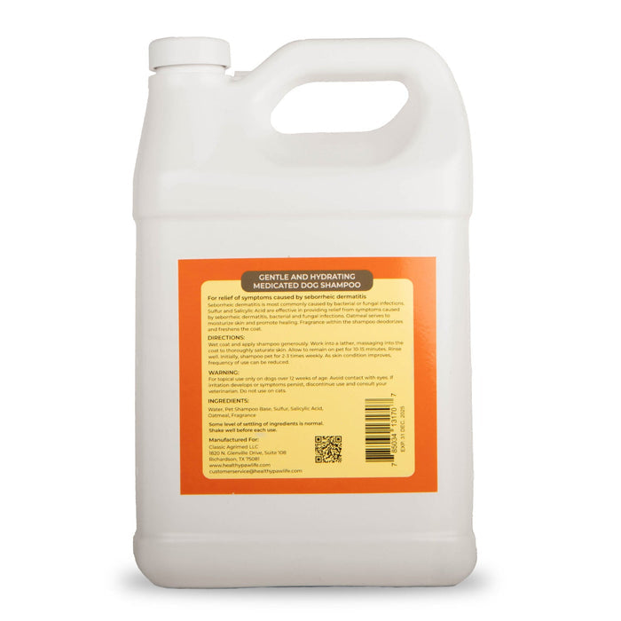 Healthy Paw Life's Sulfur, Salicylic Acid & Oatmeal Shampoo - HP2B - 1 Gallon - 5
