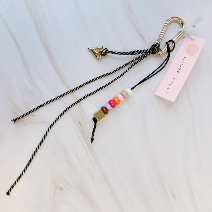 Heart And Beads Bag Charm Ellisonyoung.com
