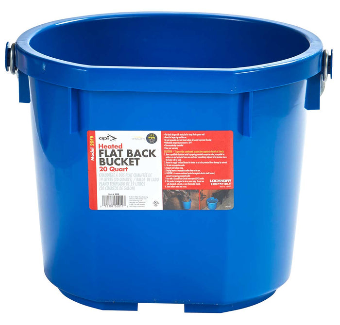 Heated Flat - Back Bucket with Built - in Thermostat - ANB2 - 5 gallons - 8