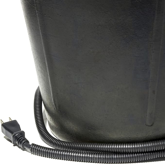 Heated Flat - Back Rubber Bucket for Livestock - 5FWB - 18 qt - 4