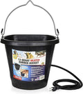 Heated Flat - Back Rubber Bucket for Livestock - 5FWC - 12 qt - 6