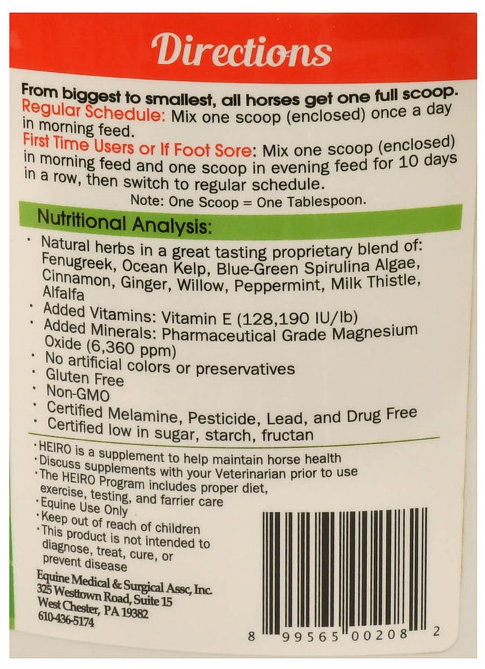 HEIRO Equine Insulin Resistance Supplement - RJMAJ - 3.72 lbs - 6