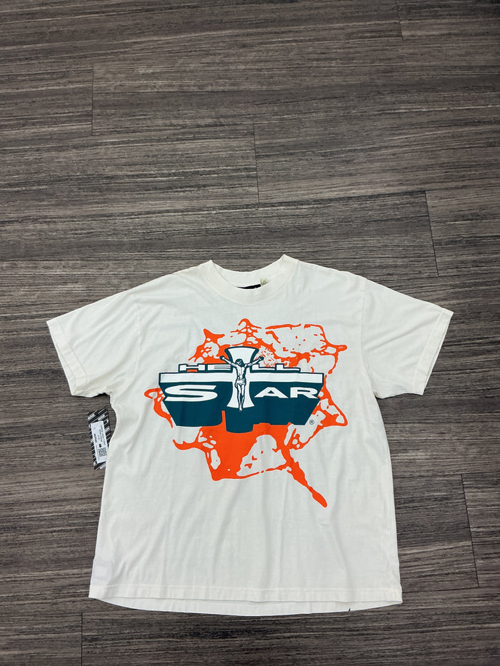 Hellstar Jesus T-Shirt White Orange