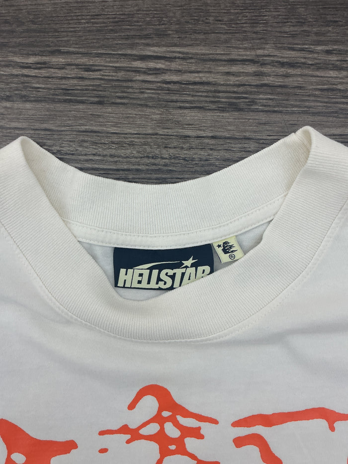 Hellstar Jesus T-Shirt White Orange