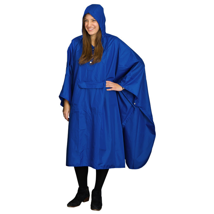 Hide-Away Poncho: Blue