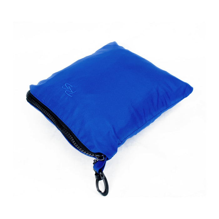 Hide-Away Poncho: Blue, packed