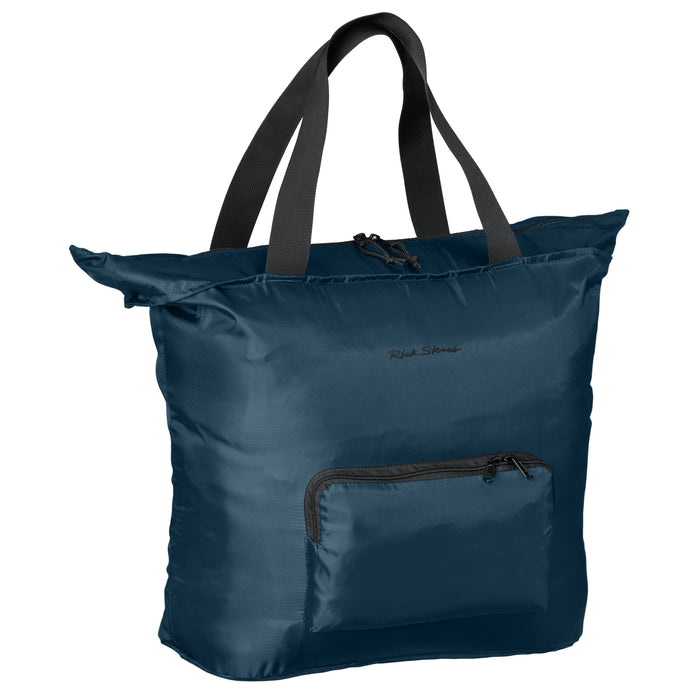 cpmpact expanding tote bag blue spruce