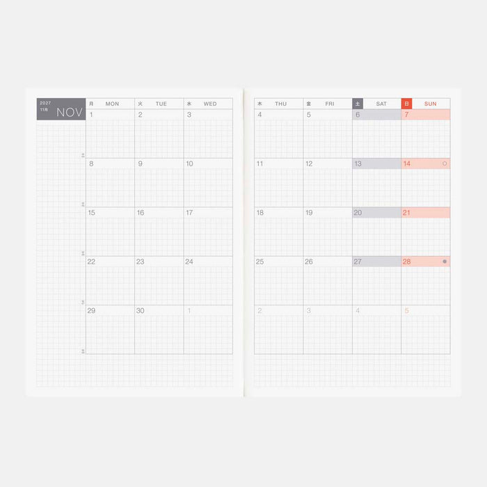Hobonichi | Agenda Hobonichi Cousin A5 (Inglés) 2027