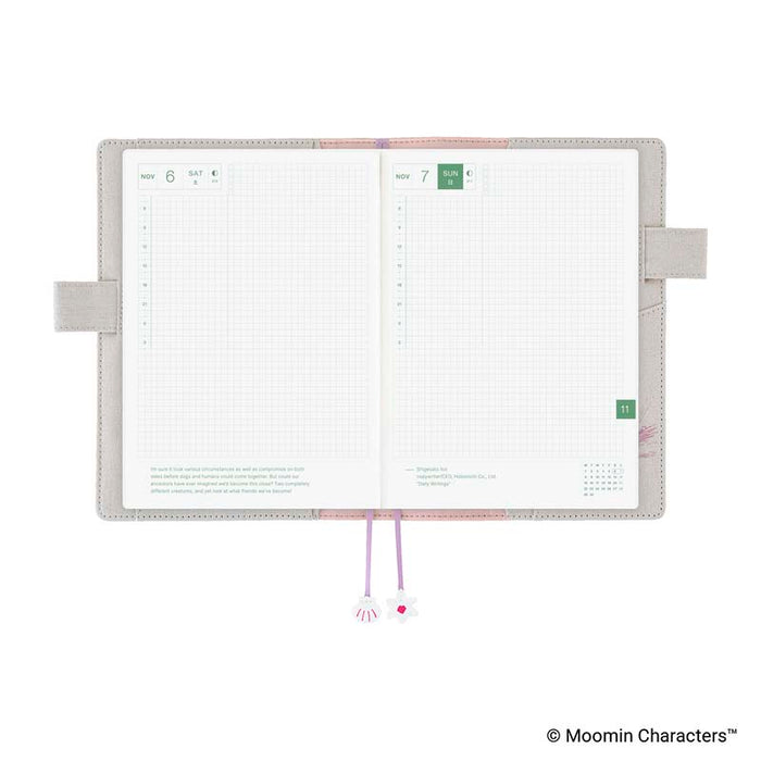 Hobonichi | Agenda Hobonichi Cousin A5 Moomin: My Yard (Pink Gray) 2027