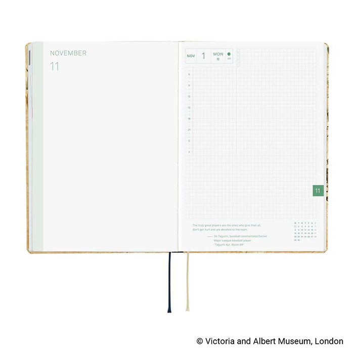 Hobonichi | Agenda Hobonichi HON A5 V&A Series: Vine 2027