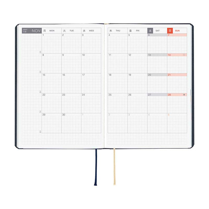Hobonichi | Agenda Hobonichi HON A6 Slash Navy 2027