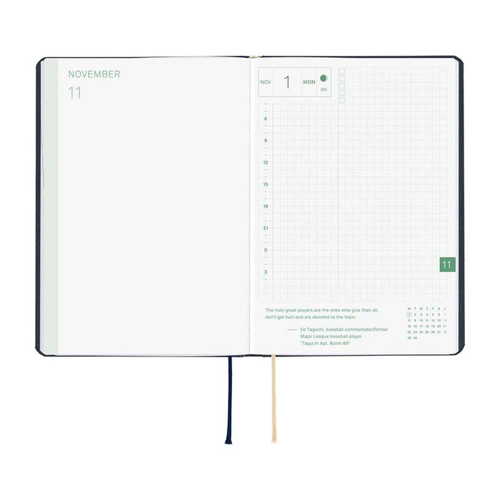 Hobonichi | Agenda Hobonichi HON A6 Slash Navy 2027