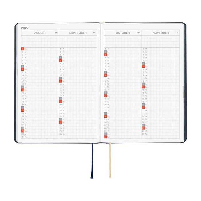 Hobonichi | Agenda Hobonichi HON A6 Slash Navy 2027