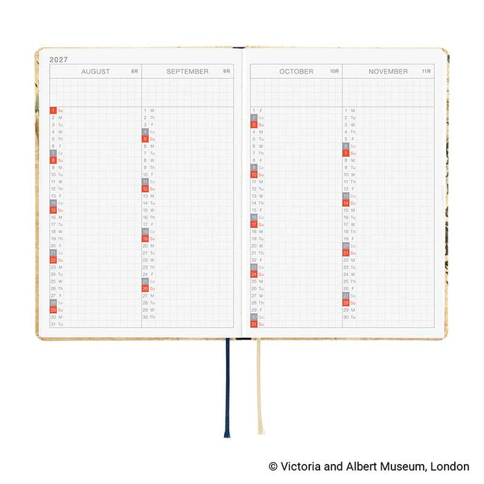 Hobonichi | Agenda Hobonichi HON A6 V&A Series: Vine 2027