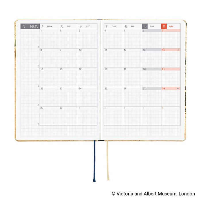 Hobonichi | Agenda Hobonichi HON A6 V&A Series: Vine 2027