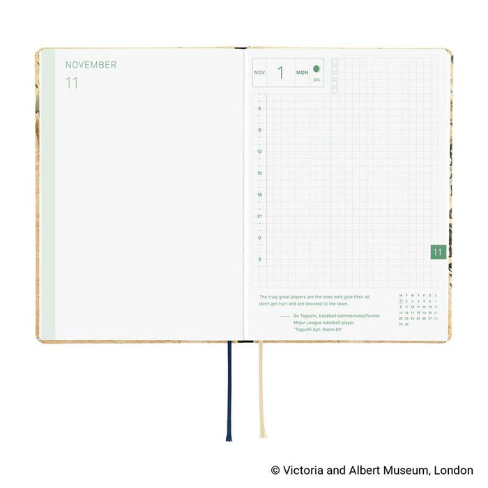 Hobonichi | Agenda Hobonichi HON A6 V&A Series: Vine 2027
