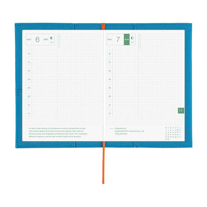 Hobonichi | Agenda Hobonichi Techo A6 Folio: Ocean Blue 2027